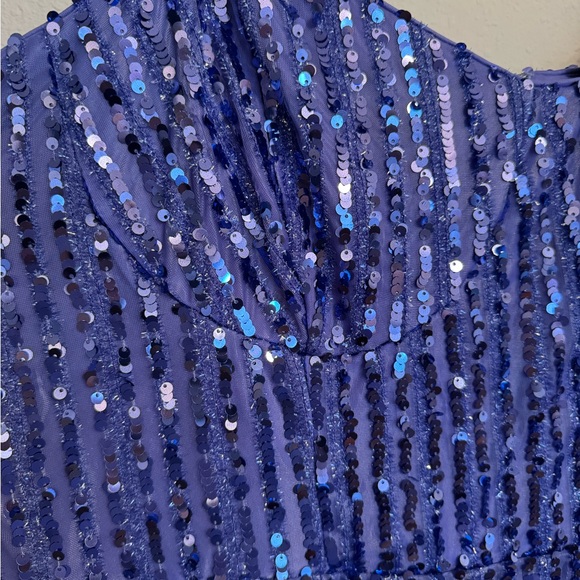 Eloquii Sparkling Purple Sequined Midi Dress - Picture 4 of 12